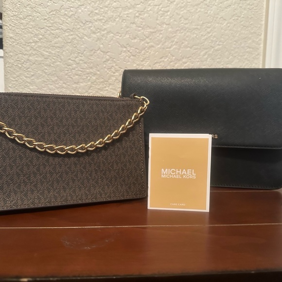 Michael Kors Handbags - Two Michael Kors bags! One belt bag one crossbody. Black and tan